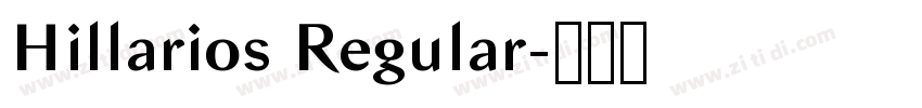 Hillarios Regular字体转换